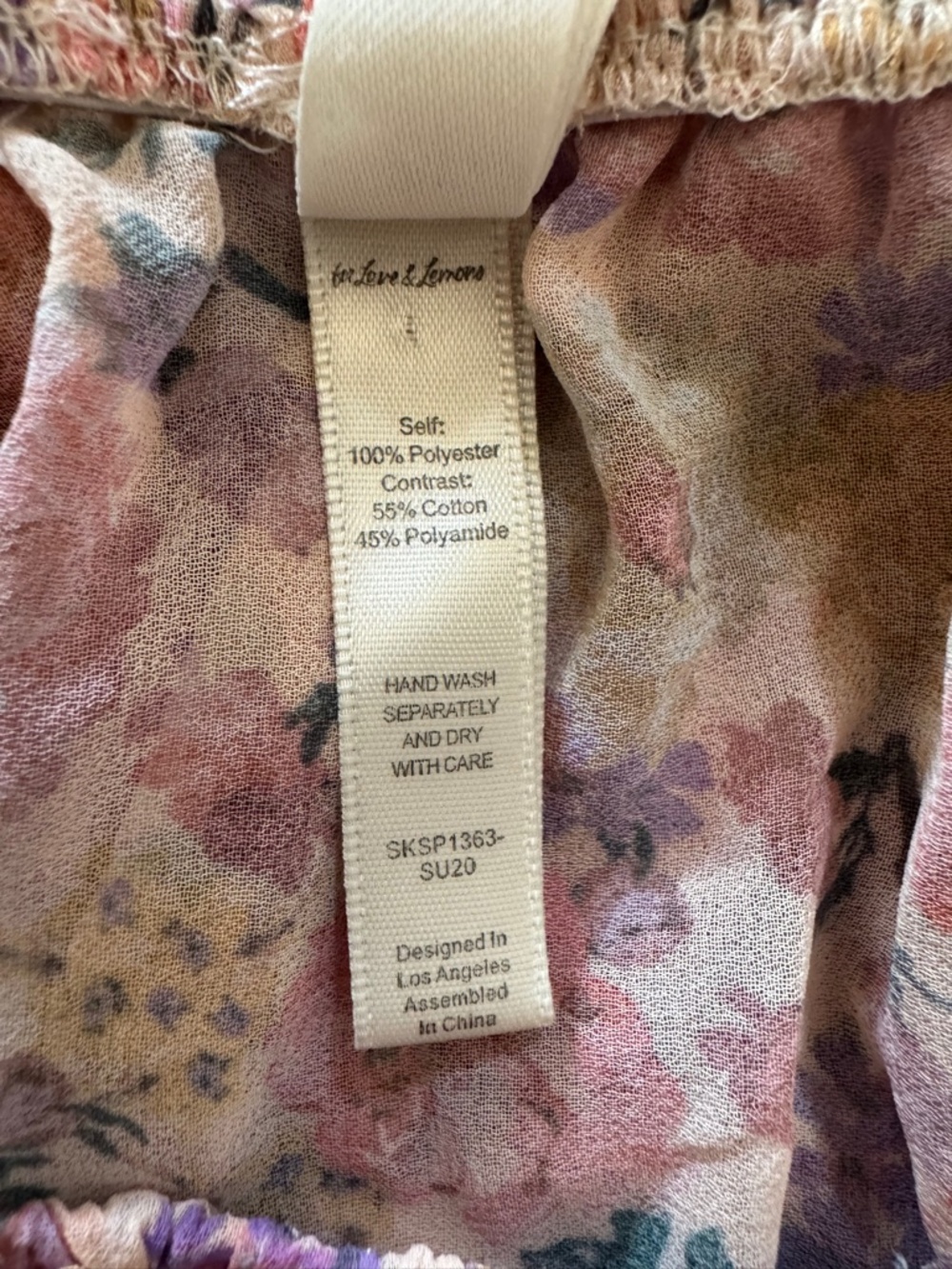 For Love & Lemons Floral Lace Trim Mini Robe/dress Size M Cottagecore Romantic - Picture 6 of 9